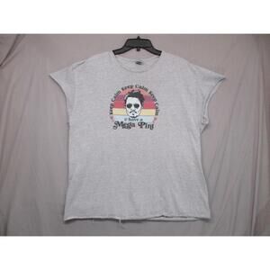 Gildan Grey Casual Graphic Tee Women T-Shirt Size Extra Large